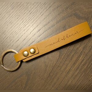 Maid of Honor Leather Keychain
